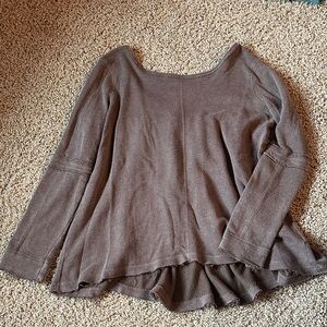 brown swing free people sweater